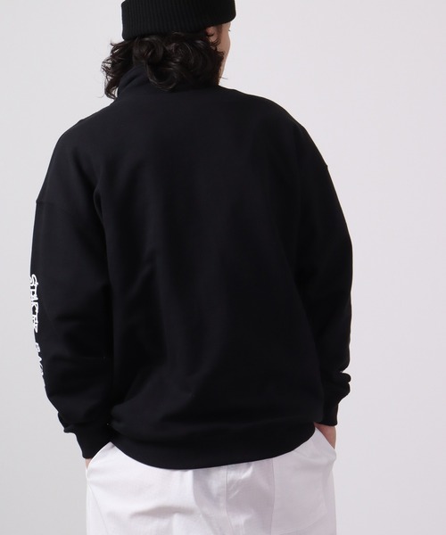 STARTER BLACK LABEL（スターターブラックレーベル）の「STARTER BLACKLABEL 袖プリント裏毛ハーフZIPスウェットトレーナー（スウェット・メンズ・ライトアッシュグレー/ブラック/グリーン・XL/M/L）」の6枚目の写真