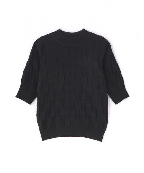 N.(N. Natural Beauty Basic)(エヌエヌナチュラルビューティーベーシック)の「◆ブロック編みニット(ニット/セーター・レディース・オフホワイト/ブラック/ブルー・MEDIUM)」の14枚目の写真