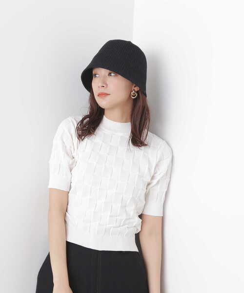 N.(N. Natural Beauty Basic)(エヌエヌナチュラルビューティーベーシック)の「◆ブロック編みニット(ニット/セーター・レディース・オフホワイト/ブラック/ブルー・MEDIUM)」の19枚目の写真