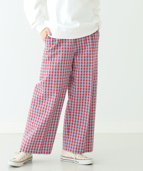BEAMS BOY（ビームスボーイ）の「BEAMS BOY / ストレッチ サッカー ギンガムチェック スラックス 23SS（スラックス・レディース・レッド/ブラック・1/0）」の16枚目の写真