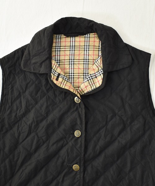 BURBERRY（バーバリー）の「【ヴィンテージ古着】80~90s Burberry’s/バーバリー チェック柄ライナー キルティングベスト ジャケット（その他アウター・レディース・ブラック・LARGE）」の5枚目の写真