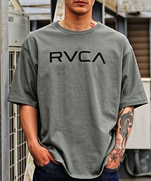 【ムラサキスポーツ別注】RVCA/ルーカ バックプリントTシャツ クルーネックT/ルーズシルエット ロゴT/ピグメント加工 BD041-P21