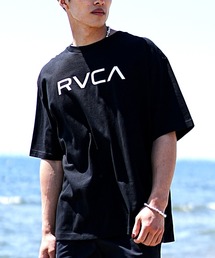 【ムラサキスポーツ別注】RVCA/ルーカ バックプリントTシャツ クルーネックT/ルーズシルエット ロゴT/ピグメント加工 BD041-P21