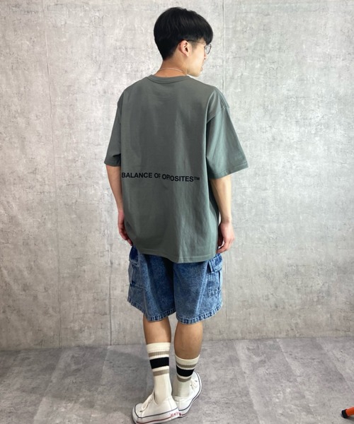 RVCA（ルーカ）の「【ムラサキスポーツ別注】RVCA/ルーカ バックプリントTシャツ クルーネックT/ルーズシルエット ロゴT/ピグメント加工 BD041-P21（Tシャツ/カットソー・メンズ・ダークオリーブ/スミクロ/ブラック/ホワイト・L/M/XL）」の5枚目の写真