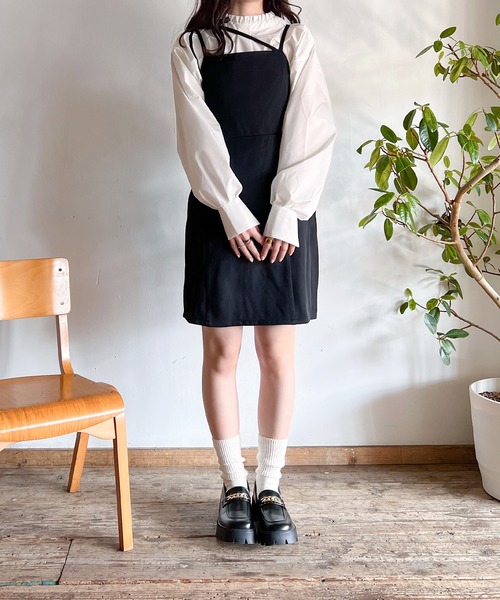 Mysa&Liina（ミーサリーナ）の「イレギュラーキャミミニワンピ（ワンピース・レディース・アイボリー/ブラック/ブルー・M）」の21枚目の写真