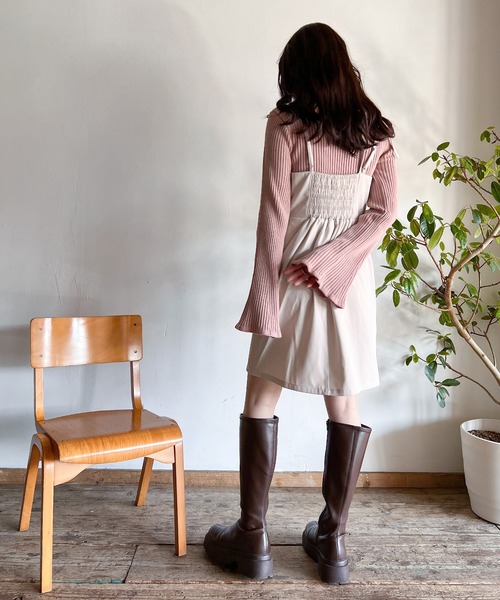 Mysa&Liina（ミーサリーナ）の「イレギュラーキャミミニワンピ（ワンピース・レディース・アイボリー/ブラック/ブルー・M）」の6枚目の写真