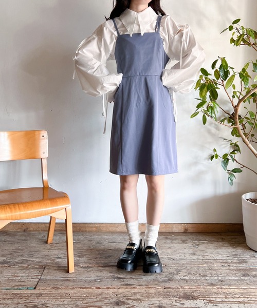 Mysa&Liina（ミーサリーナ）の「イレギュラーキャミミニワンピ（ワンピース・レディース・アイボリー/ブラック/ブルー・M）」の13枚目の写真