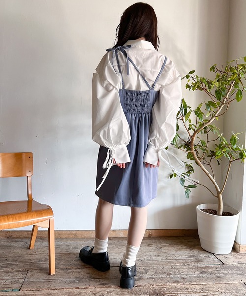 Mysa&Liina（ミーサリーナ）の「イレギュラーキャミミニワンピ（ワンピース・レディース・アイボリー/ブラック/ブルー・M）」の22枚目の写真