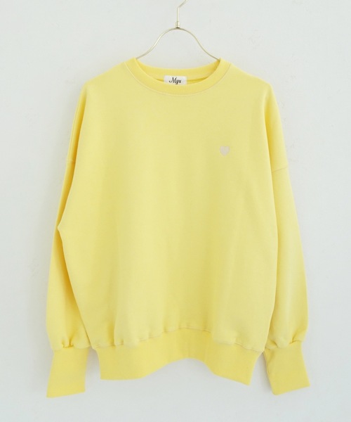 M y u(ミュー)の「ハート スウェット(スウェット・レディース・ホワイト/ブラック/ピンク/イエロー/ブルー・FREE)」の11枚目の写真