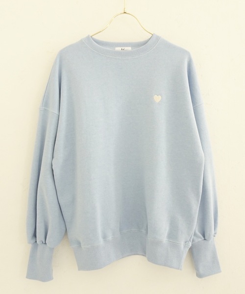 M y u(ミュー)の「ハート スウェット(スウェット・レディース・ホワイト/ブラック/ピンク/イエロー/ブルー・FREE)」の13枚目の写真