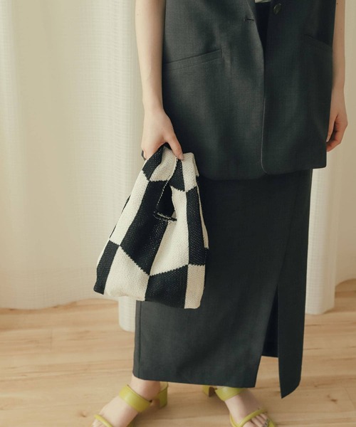 SENSE OF PLACE by URBAN RESEARCH（センスオブプレイスバイアーバンリサーチ）の「ミニニットバッグ（ショルダーバッグ・レディース・アイボリー/ベージュ/ピンク・ONE）」の10枚目の写真