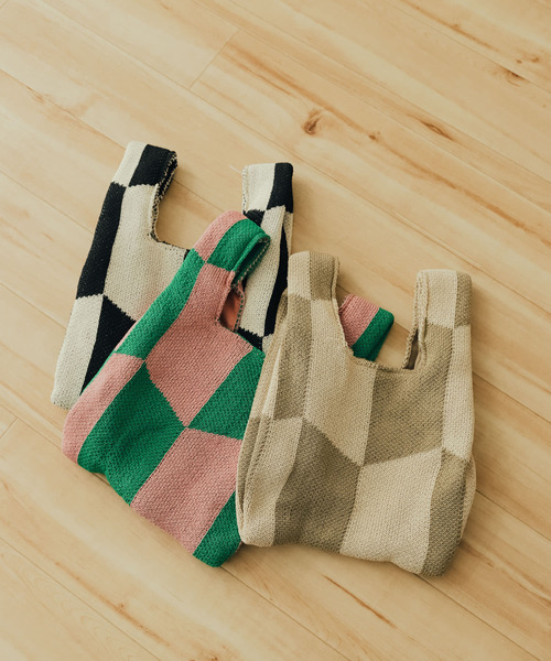 SENSE OF PLACE by URBAN RESEARCH（センスオブプレイスバイアーバンリサーチ）の「ミニニットバッグ（ショルダーバッグ・レディース・アイボリー/ベージュ/ピンク・ONE）」の12枚目の写真