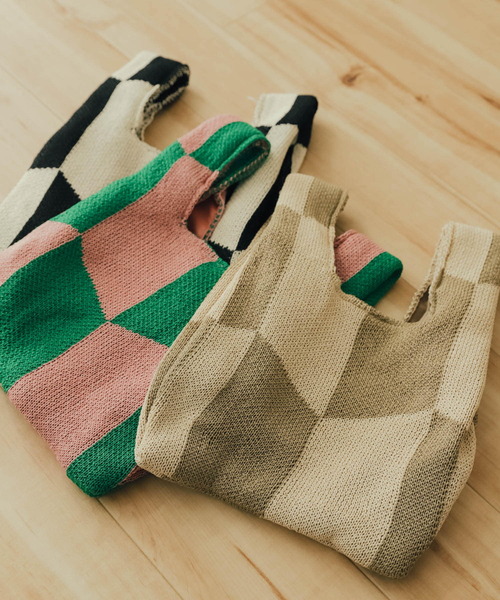 SENSE OF PLACE by URBAN RESEARCH（センスオブプレイスバイアーバンリサーチ）の「ミニニットバッグ（ショルダーバッグ・レディース・アイボリー/ベージュ/ピンク・ONE）」の14枚目の写真