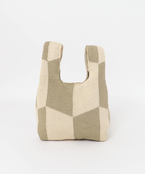 SENSE OF PLACE by URBAN RESEARCH（センスオブプレイスバイアーバンリサーチ）の「ミニニットバッグ（ショルダーバッグ・レディース・アイボリー/ベージュ/ピンク・ONE）」の16枚目の写真