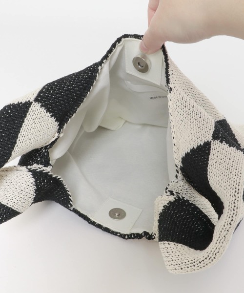 SENSE OF PLACE by URBAN RESEARCH（センスオブプレイスバイアーバンリサーチ）の「ミニニットバッグ（ショルダーバッグ・レディース・アイボリー/ベージュ/ピンク・ONE）」の5枚目の写真