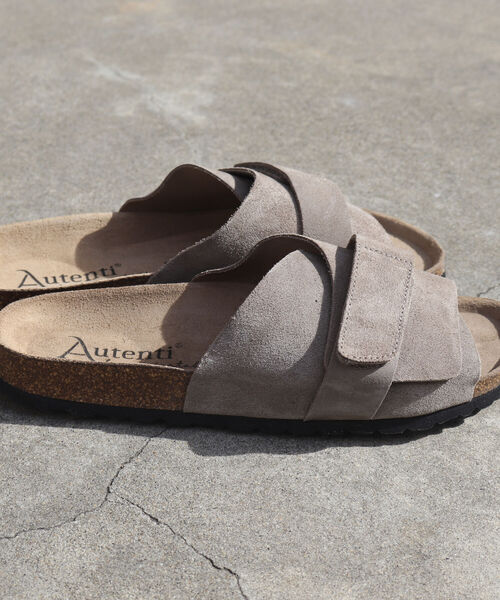 GLOSTER（グロスター）の「《WEB限定》【AUTENTI/オーテンティ】Suede Sandal スウェードレザーサンダル コンフォートサンダル（サンダル・メンズ・ブラック/ベージュ・40/41/42/43）」の5枚目の写真
