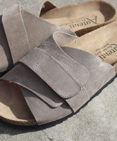 GLOSTER（グロスター）の「《WEB限定》【AUTENTI/オーテンティ】Suede Sandal スウェードレザーサンダル コンフォートサンダル（サンダル・メンズ・ブラック/ベージュ・40/41/42/43）」の8枚目の写真