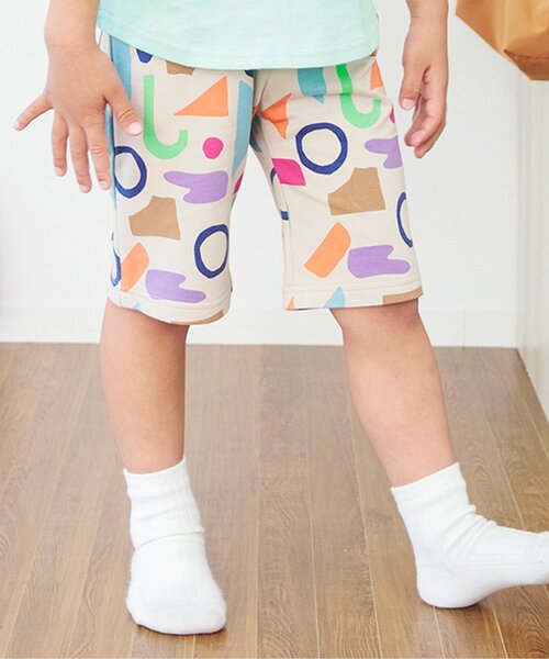 BREEZE（ブリーズ）の「【WEB限定/カラバリ豊富】DAISUKI ハーフパンツ（その他パンツ・キッズ・クリーム/ブルー/オレンジ/ライム/ブラック/アイボリー/ピンク/ライトグレー/サックスブルー/レッド/ブラウン/レインボー/グレー/オフホワイト/グリーン/ネイビー/ベージュ/カーキ・100/110/120/130/70/80/90）」の18枚目の写真