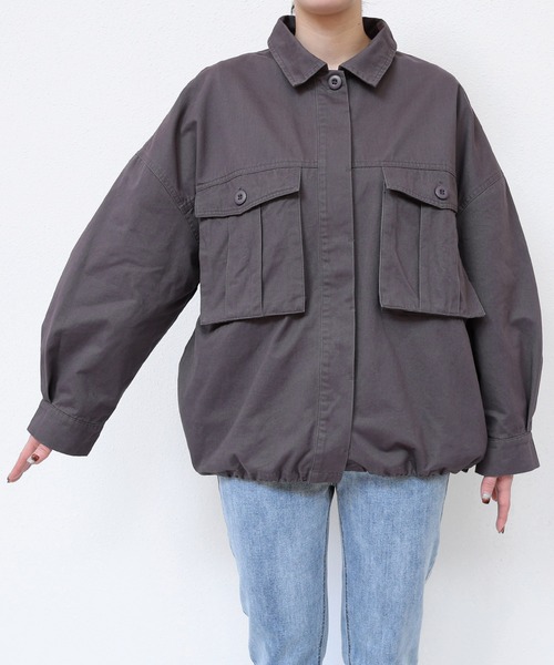 セール】コットンミリタリージャケット（ミリタリージャケット