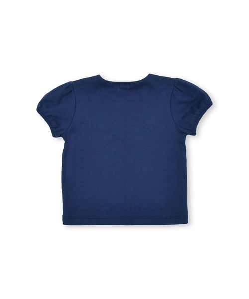 BeBe（ベベ）の「BeBe/リボンプリントTシャツ(90~150cm)（Tシャツ/カットソー・キッズ・ホワイト/ネイビー・150/140/90/110/100/120/130）」の6枚目の写真