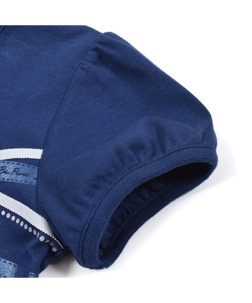 BeBe（ベベ）の「BeBe/リボンプリントTシャツ(90~150cm)（Tシャツ/カットソー・キッズ・ホワイト/ネイビー・150/140/90/110/100/120/130）」の8枚目の写真