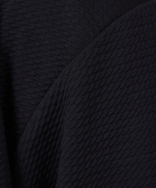 ABAHOUSE GRAY（アバハウスグレイ）の「【アンサンブル対応】フクレ ジャガード セミショール カーディガン（カーディガン/ボレロ・メンズ・ネイビー/エメラルド/ホワイト/グレイッシュベージュ/ブラック/モカ/グレイッシュブルー・46/48）」の22枚目の写真