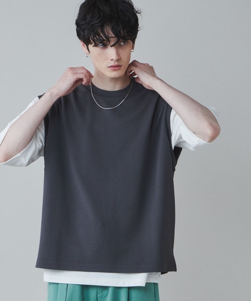 LUCY（ルーシー）の「LUCY/アンサンブル ベストT（アンサンブル・メンズ・ブルー/ベージュ/ダークグレー/ブラック/グリーン/ブルー系その他/ベージュ系その他・LARGE/MEDIUM）」の3枚目の写真