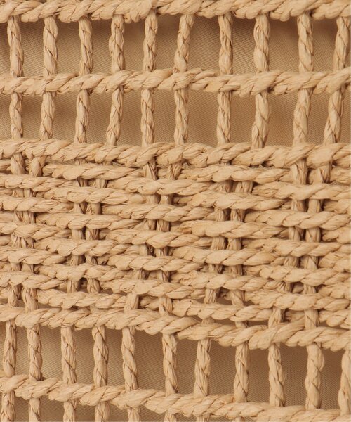 LBC（エルビーシー）の「デザイン編みスクエアトートバッグ（かごバッグ・レディース・ベージュ/グリーン系その他・FREE）」の14枚目の写真