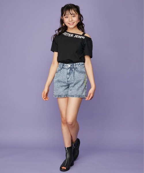 SISTER JENNI(SISTER JENNI)の「ケミカルタックデニムショーパン(デニムパンツ・キッズ・ブルー/ブラック・150cm/160cm/130cm/140cm)」の9枚目の写真