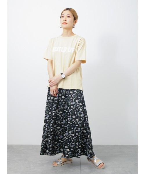 Samansa Mos2 blue(サマンサモスモスブルー)の「ロゴTシャツ(Tシャツ/カットソー・レディース・ピンク/イエロー/チャコール/オフホワイト/ブルー・フリ-)」の12枚目の写真