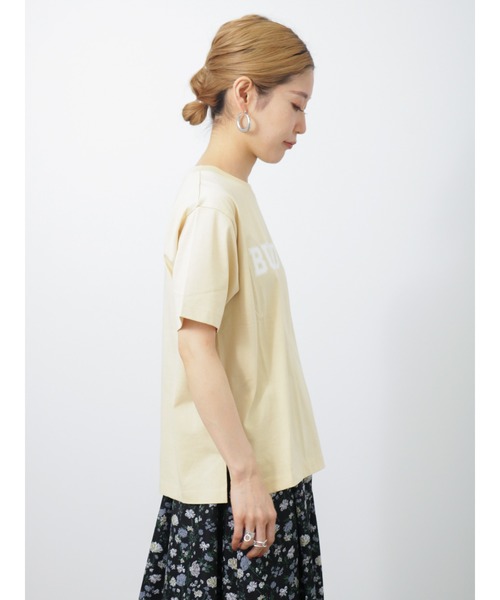 Samansa Mos2 blue(サマンサモスモスブルー)の「ロゴTシャツ(Tシャツ/カットソー・レディース・ピンク/イエロー/チャコール/オフホワイト/ブルー・フリ-)」の10枚目の写真