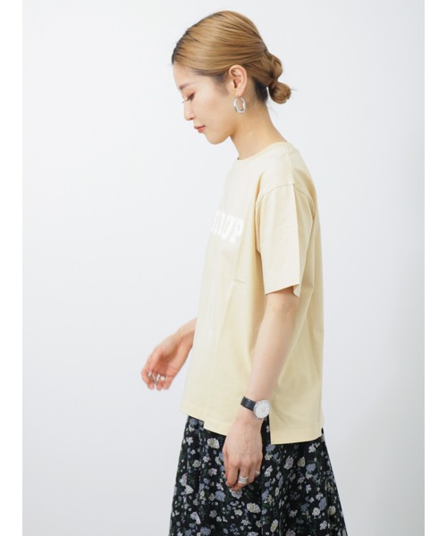 Samansa Mos2 blue(サマンサモスモスブルー)の「ロゴTシャツ(Tシャツ/カットソー・レディース・ピンク/イエロー/チャコール/オフホワイト/ブルー・フリ-)」の19枚目の写真