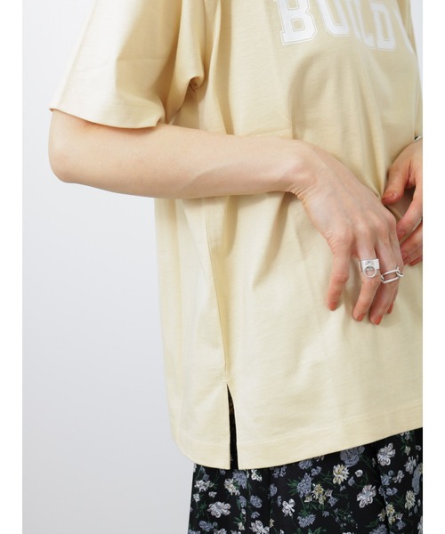 Samansa Mos2 blue(サマンサモスモスブルー)の「ロゴTシャツ(Tシャツ/カットソー・レディース・ピンク/イエロー/チャコール/オフホワイト/ブルー・フリ-)」の13枚目の写真