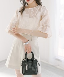 mystic | 半袖オーガンジーブラウス(シャツ/ブラウス)