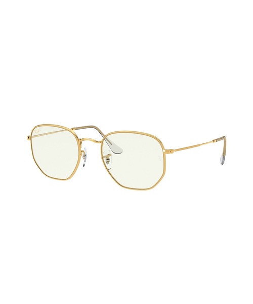 Ray-Ban(レイバン)の「Ray-Ban HEXAGONAL BLUE-LIGHT CLEAR 0RB3548519196BF(クリアレンズ・ブルーライトフィルター)(サングラス・メンズ・ゴールド・51)」の2枚目の写真