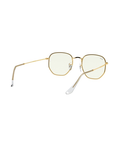 Ray-Ban(レイバン)の「Ray-Ban HEXAGONAL BLUE-LIGHT CLEAR 0RB3548519196BF(クリアレンズ・ブルーライトフィルター)(サングラス・メンズ・ゴールド・51)」の8枚目の写真
