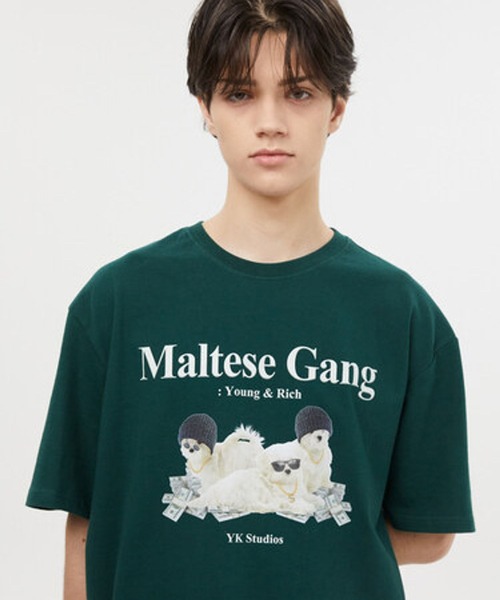 WaiKei（ワイケイ）の「【UNISEX】Wai Kei／ワイケイ MalteseGang T / マルチーズ ギャング 半袖Tシャツ 2907769（Tシャツ/カットソー・レディース・ホワイト/グリーン/ネイビー・X-LARGE/LARGE/MEDIUM）」の2枚目の写真