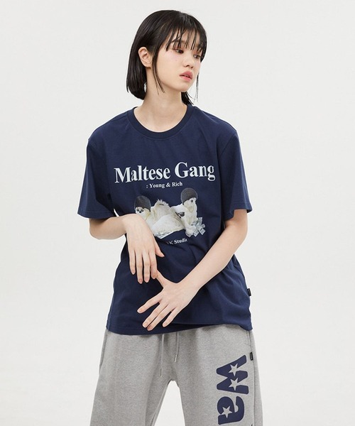 WaiKei（ワイケイ）の「【UNISEX】Wai Kei／ワイケイ MalteseGang T / マルチーズ ギャング 半袖Tシャツ 2907769（Tシャツ/カットソー・レディース・ホワイト/グリーン/ネイビー・X-LARGE/LARGE/MEDIUM）」の6枚目の写真