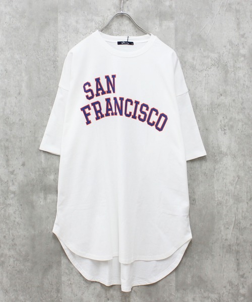 SHISKY(シスキー)の「BIGシルエット 半袖ヘムT(Tシャツ/カットソー・メンズ・グリーン系その他/ネイビー/ベージュ/グリーン系その他2/グレー系その他/オフホワイト/ホワイト系その他/ダークグリーン/ホワイト系その他3/ミント/ネイビー系/ベージュ系その他/チャコール/オレンジ/ホワイト系その他2/グレー系その他2・L/XL/M)」の3枚目の写真