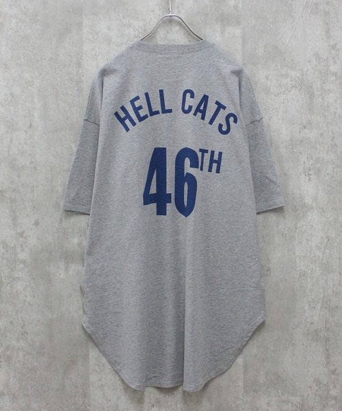 SHISKY(シスキー)の「BIGシルエット 半袖ヘムT(Tシャツ/カットソー・メンズ・グリーン系その他/ネイビー/ベージュ/グリーン系その他2/グレー系その他/オフホワイト/ホワイト系その他/ダークグリーン/ホワイト系その他3/ミント/ネイビー系/ベージュ系その他/チャコール/オレンジ/ホワイト系その他2/グレー系その他2・L/XL/M)」の8枚目の写真