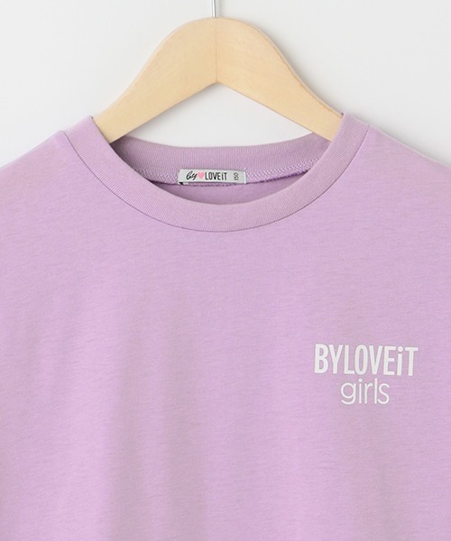 by LOVEiT(バイラビット)の「オーバーサイズフラワーTシャツ(Tシャツ/カットソー・キッズ・オフホワイト/ピンク/イエロー/ラベンダー・120cm/140cm/130cm/150cm/160cm)」の10枚目の写真