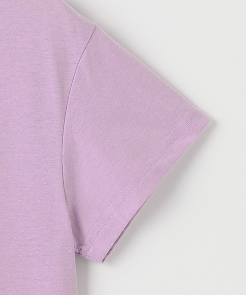 by LOVEiT(バイラビット)の「オーバーサイズフラワーTシャツ(Tシャツ/カットソー・キッズ・オフホワイト/ピンク/イエロー/ラベンダー・120cm/140cm/130cm/150cm/160cm)」の12枚目の写真