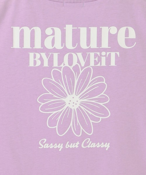 by LOVEiT(バイラビット)の「オーバーサイズフラワーTシャツ(Tシャツ/カットソー・キッズ・オフホワイト/ピンク/イエロー/ラベンダー・120cm/140cm/130cm/150cm/160cm)」の14枚目の写真