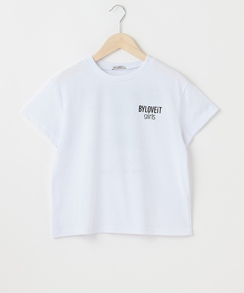 by LOVEiT(バイラビット)の「オーバーサイズフラワーTシャツ(Tシャツ/カットソー・キッズ・オフホワイト/ピンク/イエロー/ラベンダー・120cm/140cm/130cm/150cm/160cm)」の17枚目の写真