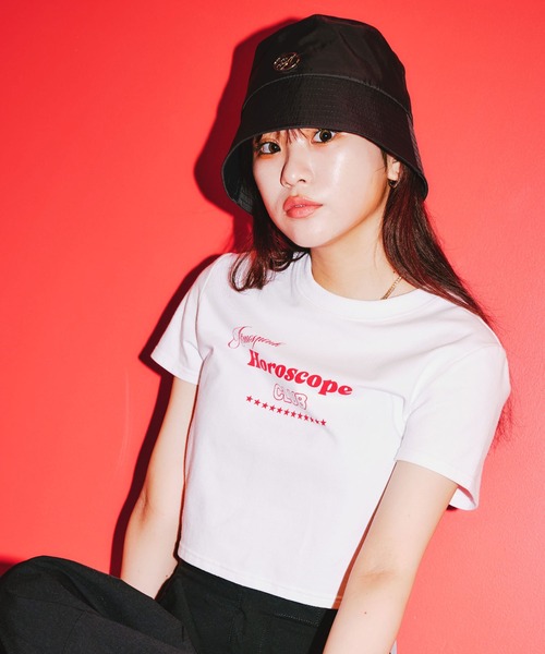 atmos pink（アトモスピンク）の「atmos pink ナイロンバケットハット（ハット・レディース・アイボリー/ブラック・FREE）」の19枚目の写真