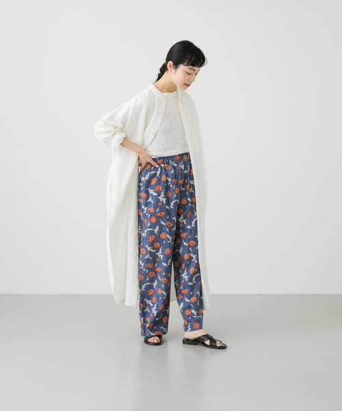 かぐれ(カグレ)の「コットンリネンシャツワンピース(ワンピース・レディース・オフホワイト/ネイビー・FREE)」の10枚目の写真