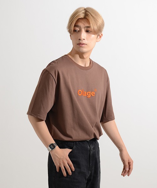 GGD SELECT(ジージーディー セレクト)の「★ユニセックスデザイン★ Olageロゴ 刺繍オーバーサイズT(Tシャツ/カットソー・レディース・ブラック/ホワイト/ブルー/パープル/ブラウン・FREE)」の17枚目の写真