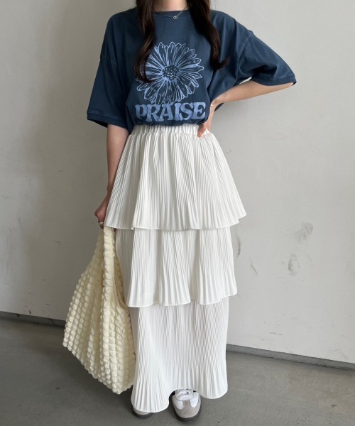 nemne store（ネンネストア）の「アソートリンガーピグメントTシャツ（Tシャツ/カットソー・レディース・マスタード/オートミール/スミクロ/ネイビー/ブルー/クリーム・SMALL/MEDIUM）」の15枚目の写真