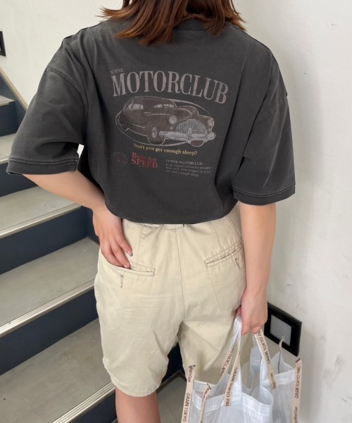 nemne store（ネンネストア）の「アソートリンガーピグメントTシャツ（Tシャツ/カットソー・レディース・マスタード/オートミール/スミクロ/ネイビー/ブルー/クリーム・SMALL/MEDIUM）」の12枚目の写真