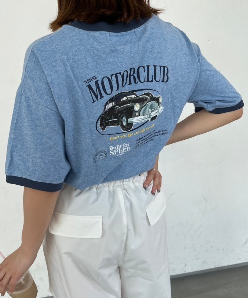 nemne store（ネンネストア）の「アソートリンガーピグメントTシャツ（Tシャツ/カットソー・レディース・マスタード/オートミール/スミクロ/ネイビー/ブルー/クリーム・SMALL/MEDIUM）」の10枚目の写真